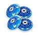 Yephets Skates Replacement Wheels 64/70/76/80mm with LED Illuminating Lights, Bearings Included, Pack of 4 (Blue, 70mm)