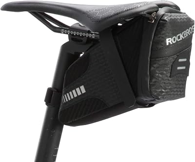 ROCKBROS Bicycle Saddle Pack 1.5L Water-Resistant Reflective Seatpost Pouch