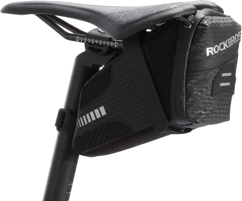 ROCKBROS Bicycle Saddle Pack 1.5L Water-Resistant Reflective Seatpost Pouch