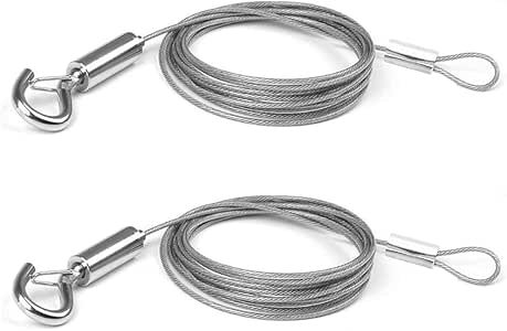 Alambre ajustable para colgar cuadros con bucle y gancho, cable de