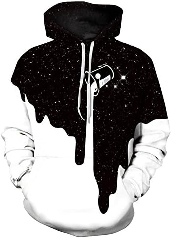 Jamemcabin Hot Men/Women 3D Sweatshirts Print Spilled Milk Space Hooded Hoodies Thin Unisex Pullovers Tops Yxql236 XXL