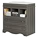 South Shore Savannah Changing Table with Drawers, Gray Maple