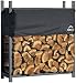 ShelterLogic 4' Ultra-Duty Firewood Rack-in-a-Box Wood Storage with Premium Steel Frame and Adjustable Water-Resistant Cover