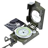 X-CAT Water Resistant Luminous Camping Prismatic Compass with Pouch Military Army Travel Geology Equipment