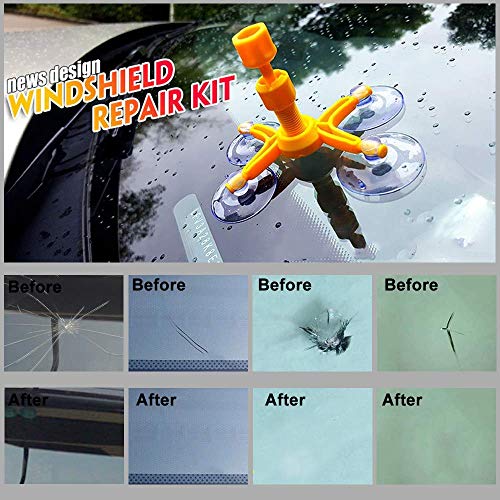 choolo Windshield Repair Kit, Professional Windscreen Windshield Repair Tool Set, Quick Fix DIY Car Auto Kit Window Glass Scratch Repair Kits for Chip and Crack
