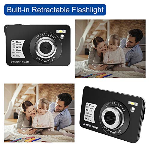 Digital-Camera-27-Inch-30-Mega-Pixels-HD-Camera-Rechargeable-Mini-Camera-Students-Camera-Pocket-Camera-Digital-with-8X-Zoom-Compact-Camera-for-Photography