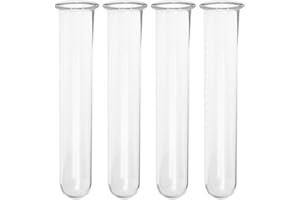 GRADENEVE 4pcs Glass Hydroponic Test Tube Vases Propagation Tubes Plant Holder Desktop Glass Planter for Home