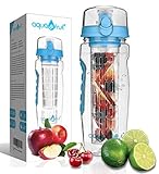 AquaFrut 32oz Fruit Infuser Water Bottle (Blue)