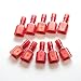 Ginsco 110pcs Male Red 22-18 Gauge Nylon Fully-Insulated Quick Disconnects Wiring Spade Wire Connector Crimp Terminal