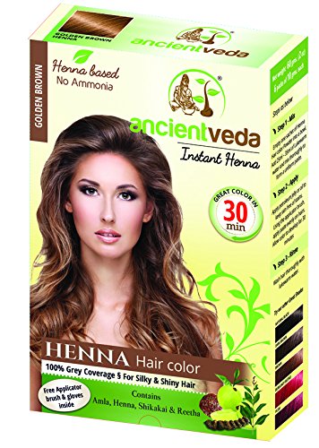 Buy AncientVeda Henna Hair Color | Instant Henna with Applicator Brush