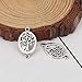 JGFinds Tree of Life Charm Connectors for Jewelry Making, Silver Tone, 96 Pack (48 of Each)