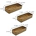 MyGift Medium Handwoven Natural Seagrass Woven Nesting Storage Organizer Baskets, Decorative Rectangle Home Organizing 12, 11, and 9 inch Bins, 3-Piece Set