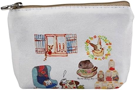 ZHOUBA Lady Coin Purse Mnin Small Canvas Zip Wallet Card Holder Key Case Bag Tote for Women - Animal