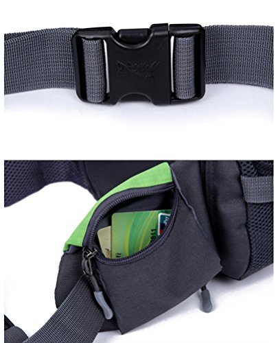 Han Shi- Sports Bag, Waterproof Running Belt Bum Waist Pouch Fanny Pack Camping Sport Hiking Shoulder Bag (Green)