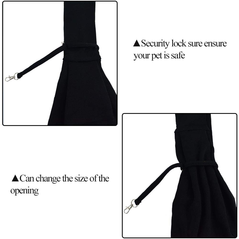 Poualss Reversible Pet Sling Carrier Dogs Cats Hands-Free Soft Pouch Outdoor Travel