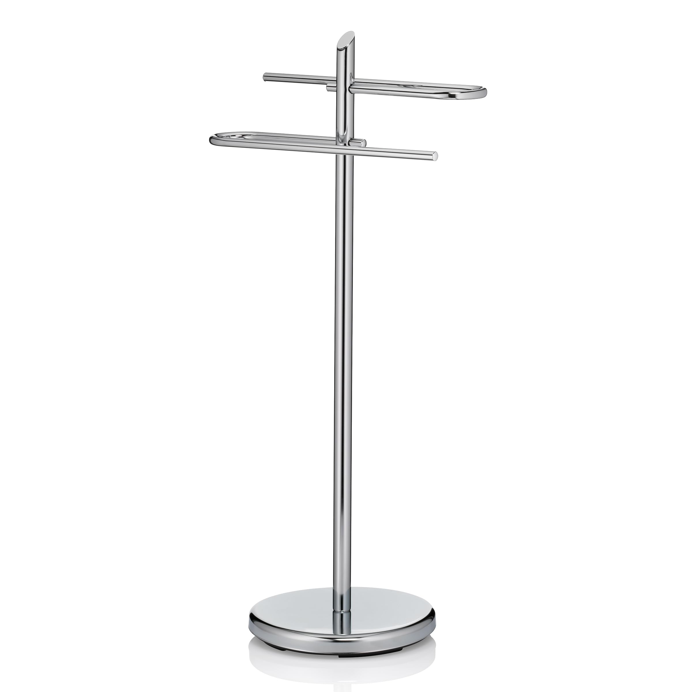 kela towel rail upright 88cm, towel rail with 2 towel rails, KEN, metal chrome-plated, shiny