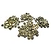 60 Sets 10mm Metal Snap Fasteners Press Stud Rounded Sewing Rivet Buttons Clothing Leather Craft DIY Poppers Bronze
