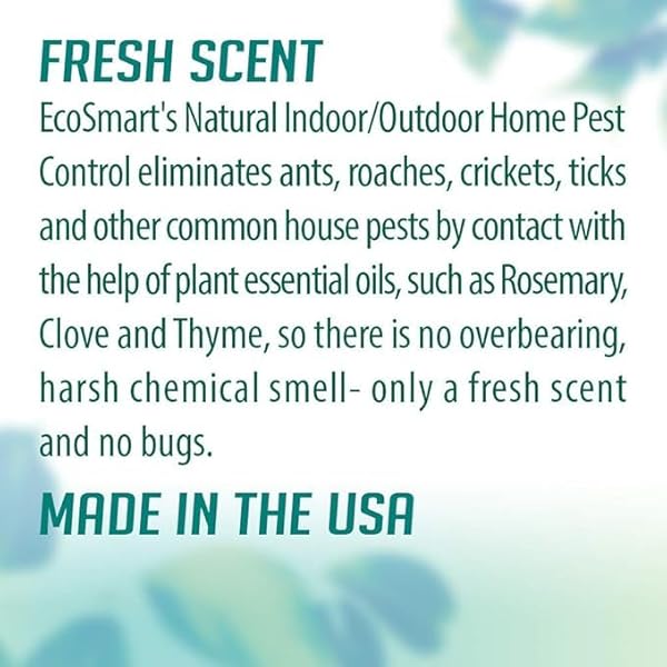 ECOSMART NATURAL, PLANT-BASED INDOOR/OUTDOOR HOME PEST CONTROL, 24 OUNCE READY-TO-SPRAY BOTTLE