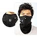 KingBig Windproof Half Face Mask, Unisex Winter Warm Dustproof & Windproof Fleece Neck Warm Ski Face Mask with Air Holes for Outdoor Sport Skiing Cycling Motorcycle Riding Snowmobile Snowboard (Black)