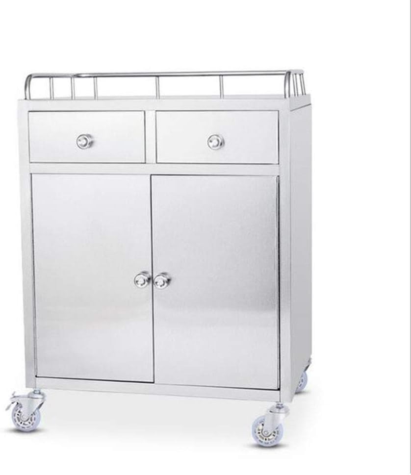 Hhjy Medical Cart Stainless Steel Utility Cart Service Car With 2