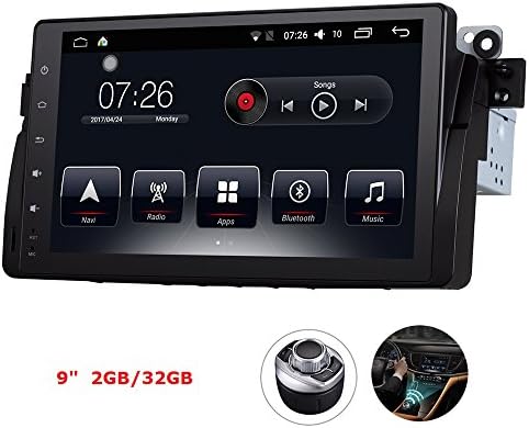 Car Stereo Multimedia Radio 7 inch Android 6.0.1 Car DVD Player for BMW E46 GPS Navigation System with Carplay/Bluetooth/Dual-zoneNavi/Mirror Link/I-Safe (9091)