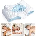 Osteo Cervical Pillow for Neck Pain Relief, Hollow Design Odorless Memory Foam Pillows with Cooling Case, Adjustable Orthopedic Bed Pillow for Sleeping, Support for Side Back Sleepers