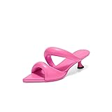 JW PEI Women's Sara Mule Heeled Sandals - Pink