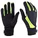 TrailHeads Running Gloves | Lightweight Gloves with Touchscreen Fingers - Black/hi-vis (Medium)