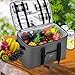 Bagmine 65 Cans Large Cooler Bag, Soft-Sided Collapsible Car Portable Cooler Bag Leak-Proof Thermal Cooler Tote Bag with Side Handles, Perfect Groceries Bag, 45 Liter, 18.2″ x 12.3″ x 12.3″ Graythumb 4