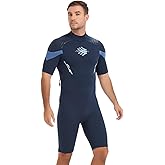 Jsnorklet Wetsuits for Men, 3mm Back Zipper Neoprene Diving Suits for Diving Snorkeling Surfing Swimming