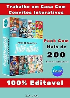 Livro Pack De Convite Aniversário Interativo Lucrativos: Trabakhe da Sua Casa Com Convites de Aniversário