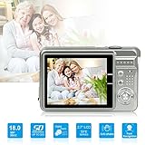 HD Mini Digital Camera with 2.7 Inch TFT LCD Display,Kids Childrens Point and Shoot Digital Video Cameras Silver--Sports,Travel,Holiday,Birthday Presen