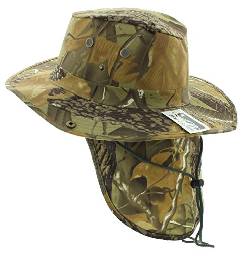 Wide brim unisex safari/outback summer hat w/neck flap …