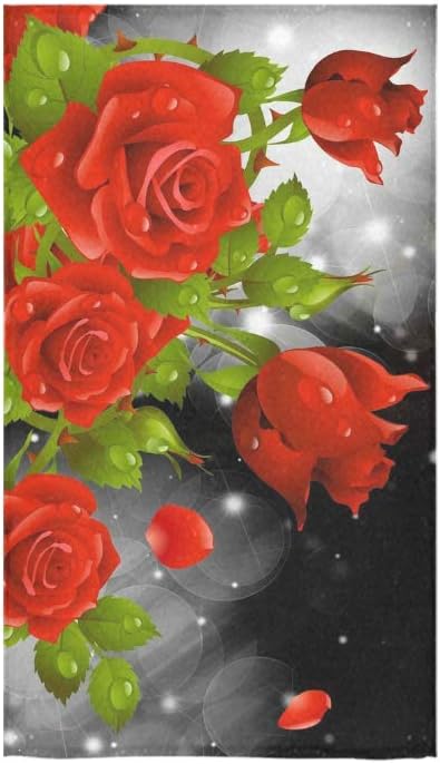 Amazon Com Custom Beautiful Red Rose Soft Hand Towel Bath Towels