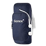 Gonex Phone Sports Armband, Running Gym Universal Smartphone Arm Bag Waterproof with Earphone Hole for iPhone 7 Plus, 6Plus, Samsung Sony HTC 4.7-5.7(Large) Deep blue