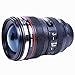 24-105mm Leakage-proof Canaim Camera Zoom Lens Cup Travel Coffee Mug Outdoor SLR Camera Unique Water Glass Thermos with Drinking Lid Quality Stainless Steel Interior (Black)