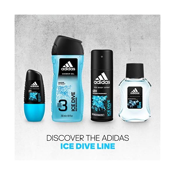 Adidas Ice Dive Deo Body Spray for Men 48h protection, 150ml