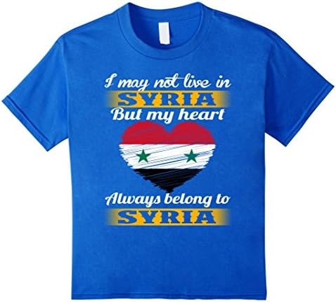 Kids My heart always belong to SYRIA tees 6 Royal Blue