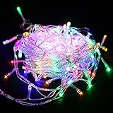33ft/10m Copper Wire, 100 LEDs Multi-Color Twinkle LED Strip Lights ,Party Decorative Color Changing String lights with 8 modes,For Indoor use.