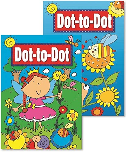 Martello A4 Children's Dot-to-Dot Puzzle Books, Boys & Girls Designs - Set of 2