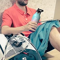 Vmini Water Bottle with Straw, Wide Rotating Handle