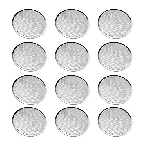 Efanr Pack of 12 Pizza Pans with Holes, Aluminum Nonstick Pizza Pan Round Shape Baking Screen Seamless-Rim for Commercial Restaurant Use, 6-Inch, 10-Inch, 12-Inch (12-Inch) - Thumbnail 7