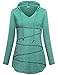MISS FORTUNE Women's V Neck Wicking Active Wear Running Hoodie Shirt for Cooler Days