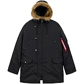 Alpha Industries N-3B Oxford Parka Military Style Winter Jacket Water-Resistant Snorkel Hood Coat Heavyweight Outerwear