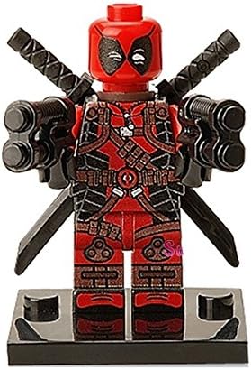 Deadpool Minifigure Action Figure with Weapons Double Sided 2 Face by A&M Prime Supplies