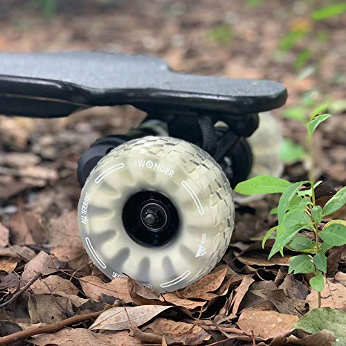 IWONDER Cloud Wheel Electric Skateboard Wheels All Terrain Off Road 120mm 78A Translucent Urethane Patented Damping Foam Core Longboard Wheels