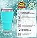 CHILLOUT LIFE 30oz Stainless Steel Tumbler with Lid - Double Wall Vacuum Insulated Large Travel Coffee Mug with Splash Proof Lid and Straw for Hot & Cold Drinks, Teal Tumbler, Pack of 1