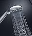 Aquarius Mist Handheld Shower Head With Hose (Extra Long) Spa Grade High Pressure Hand Held Showerhead Wand With 6 Spray Settings – Adjustable Mount Holder & Teflon Tape (Chrome)