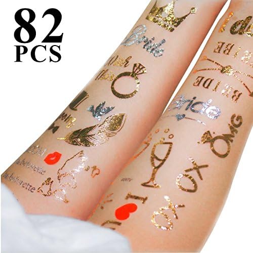 Bachelorette Tattoos, Bachelorette Party Decorations Temporary Tattoos Team Bride Sticker-82 PCS Bride to Be Maid of Honor Nautical Bachelorette Party Tattoos