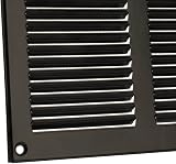 EUROPLAST 300x150mm Black Metal Air Vent Grille Cover with Insect Mesh view 7